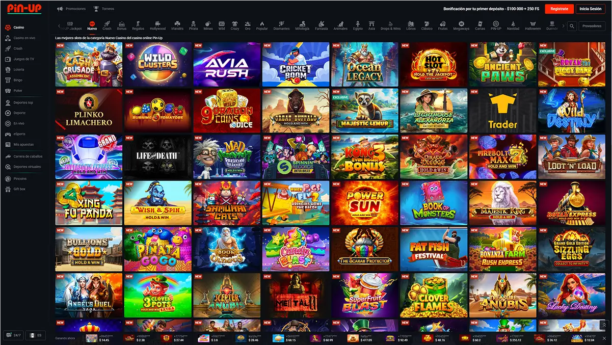 Catálogo de juegos del casino Pin Up en México hoy Catálogo de juegos del casino Pin Up en México